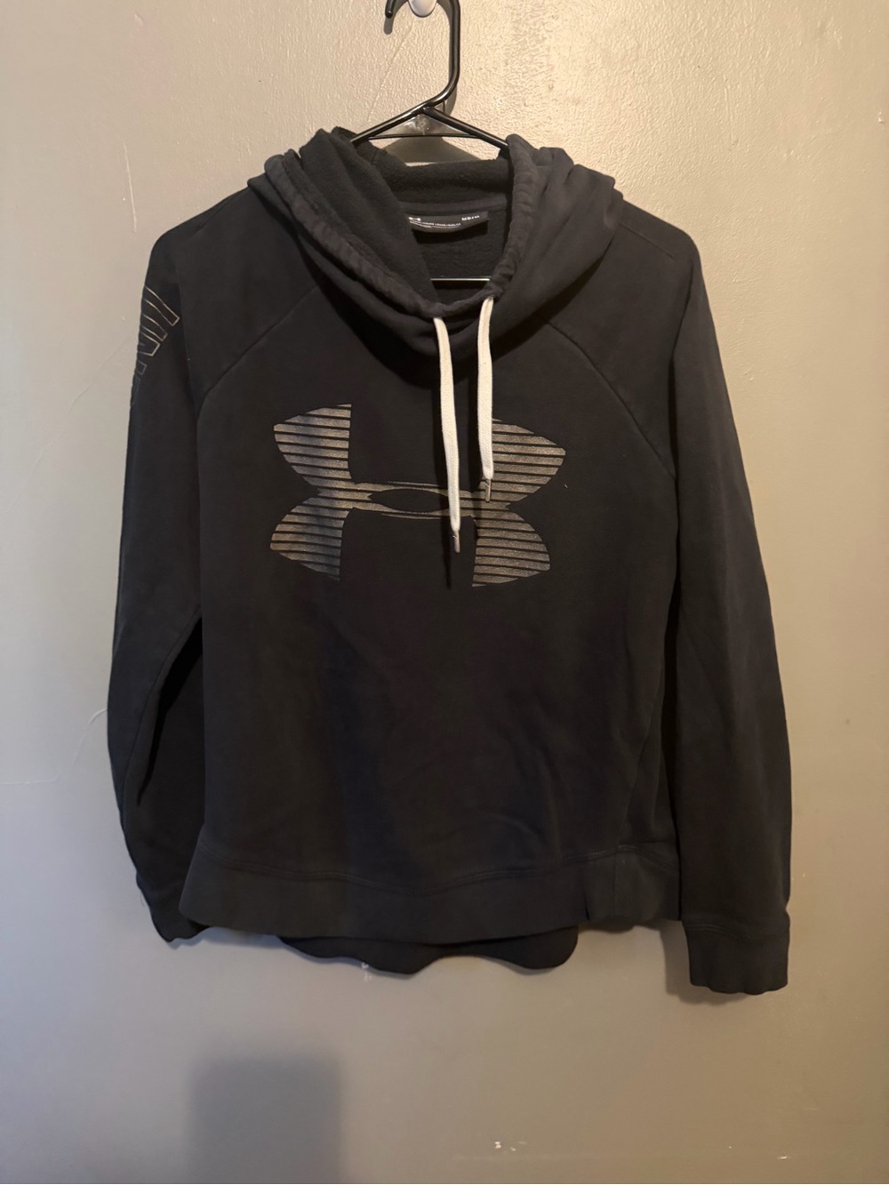 Under Armour Women's Black Hoodie with Striped Logo